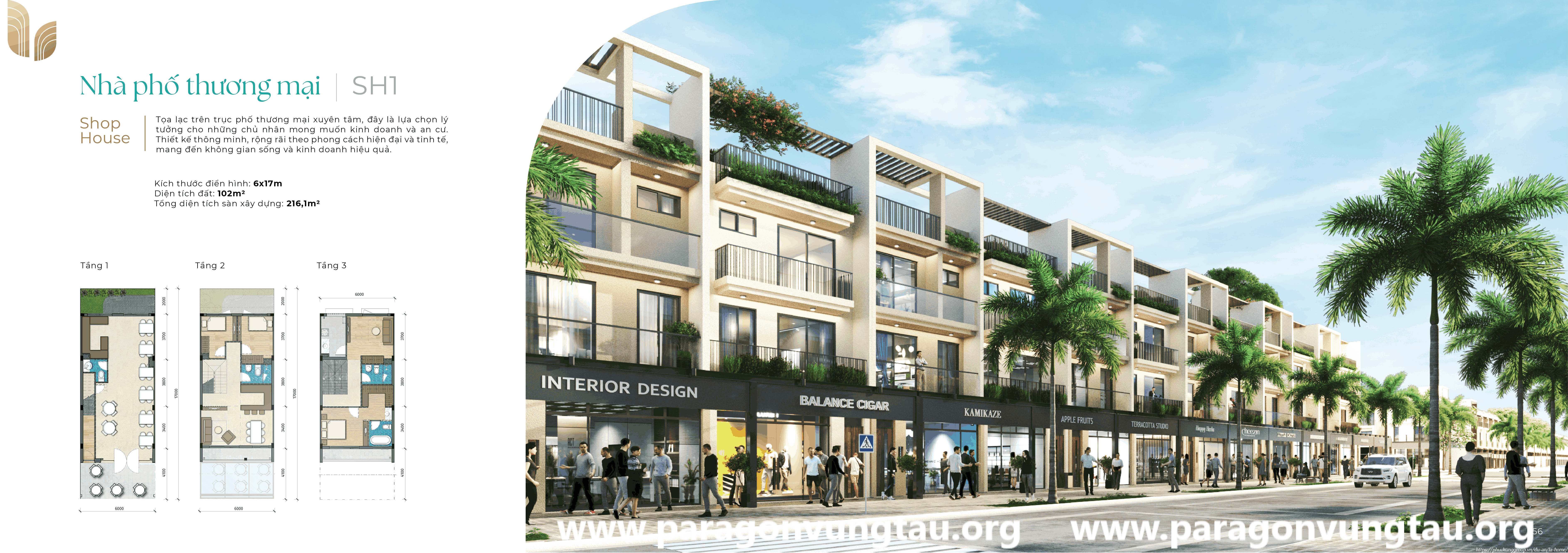 LAHome-Phối cảnh Nhà phố thương mại SH1