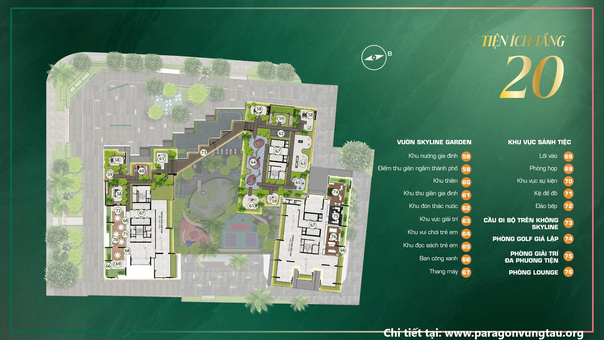 Mặt Bằng Tiện Ích The Emerald Boulevard Tầng 20