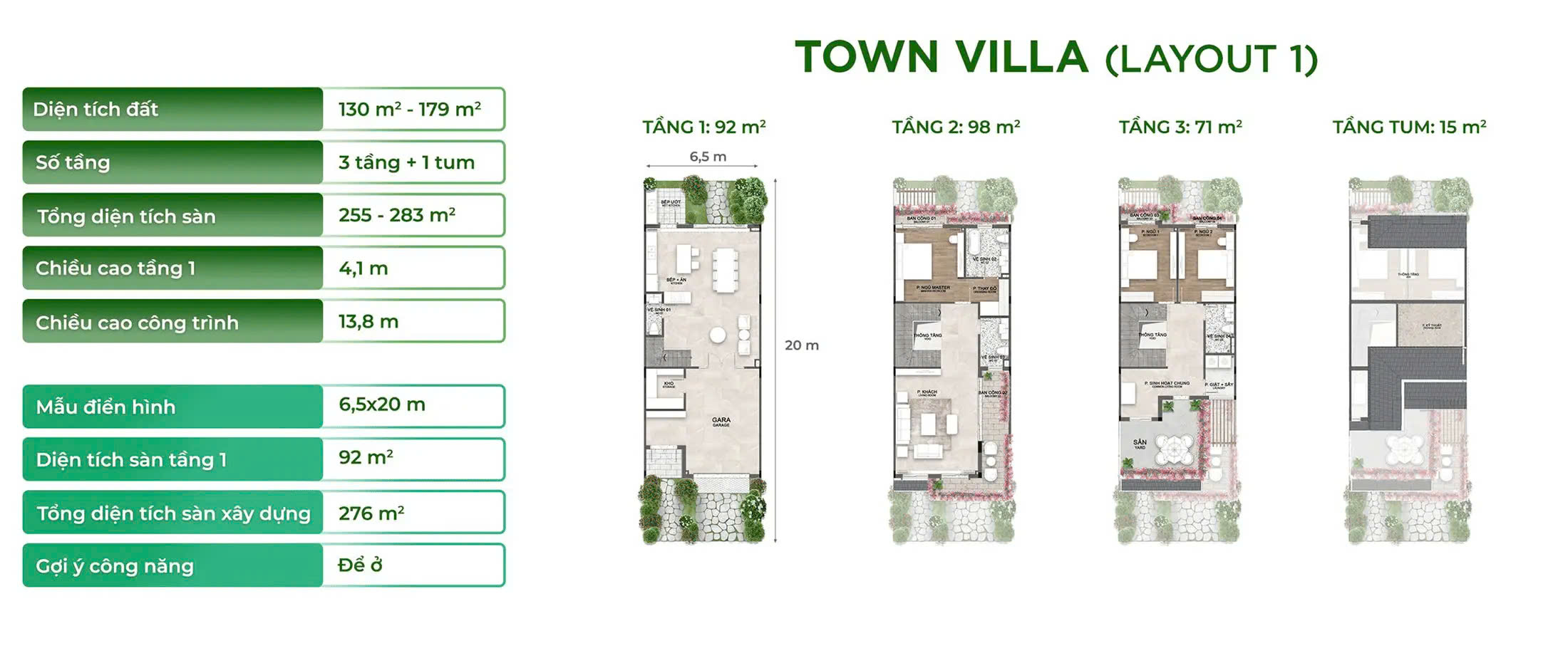 Thiết kế Town Villa 1