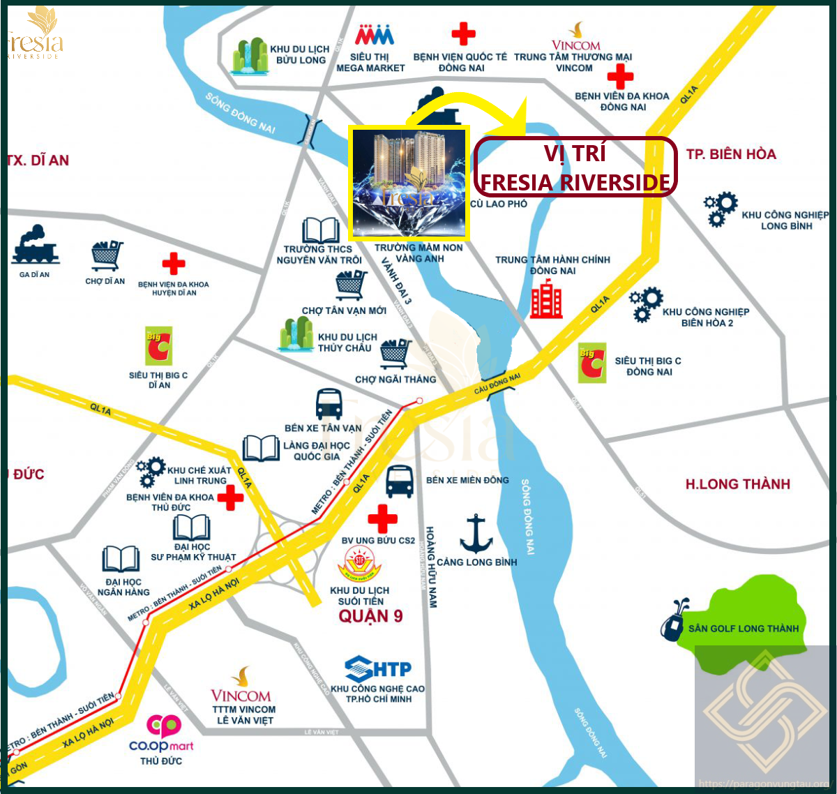 Vị Trí Fresia Riverside Trên Map