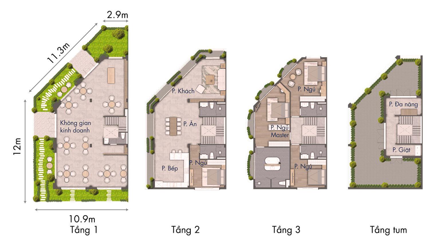 Mặt Bằng Căn Góc Cà Ná New City